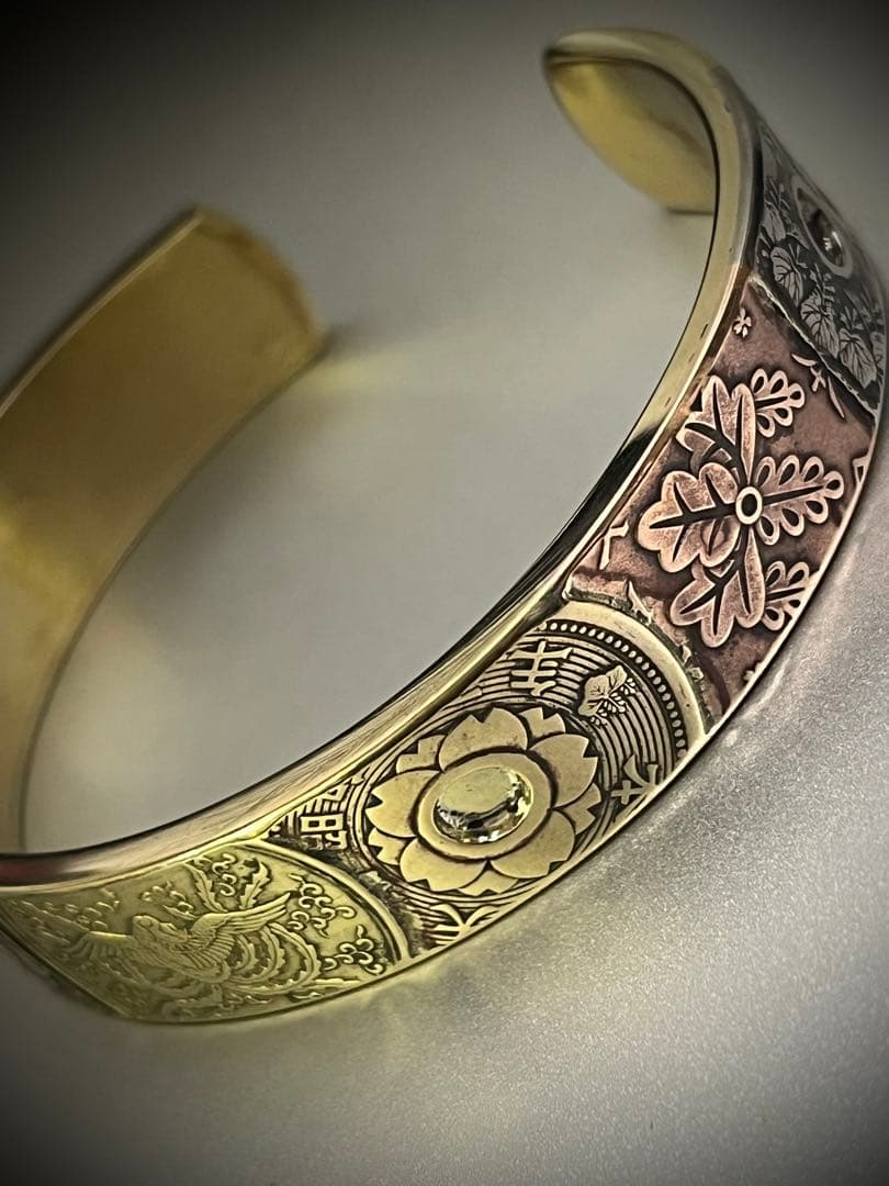 【本物古銭使用】日本古銭パッチワークバングル