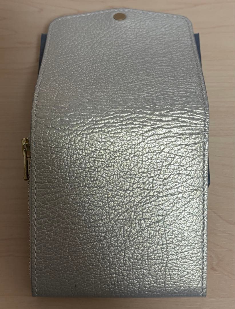 moku 小さく薄い財布SAKUver.3 plusメタリックシュリンクゴールド