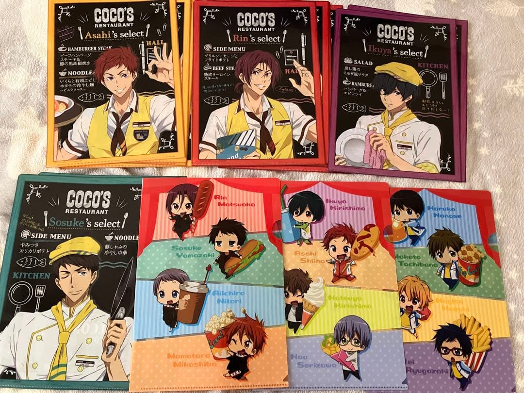 Free! クリアファイル 46枚 入場特典色紙14枚セット Free! クリア