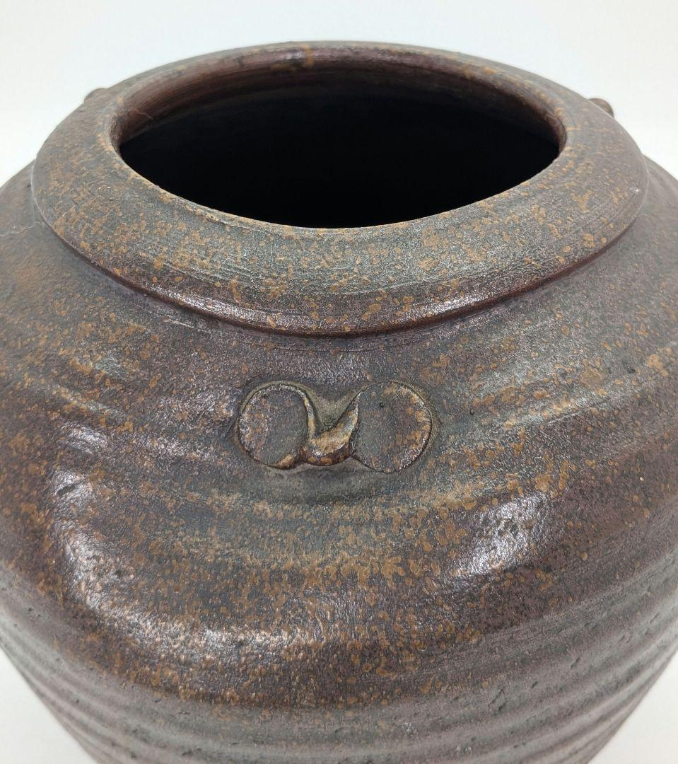 明治～昭和初期 備前焼 三耳壺 三耳壷 花瓶 花入 花器 フラワーベース