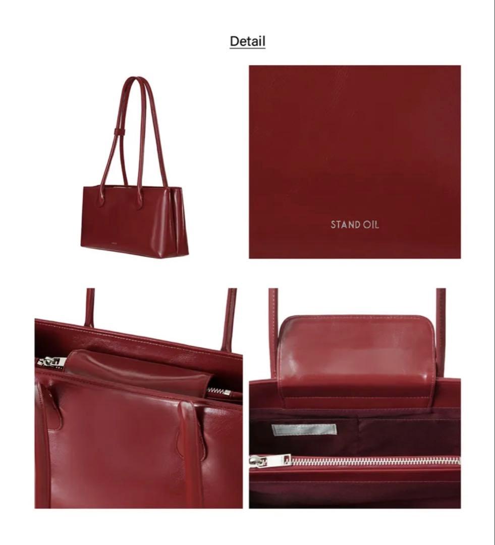 【ケース付】stand oil ワインレッドショルダーバッグ