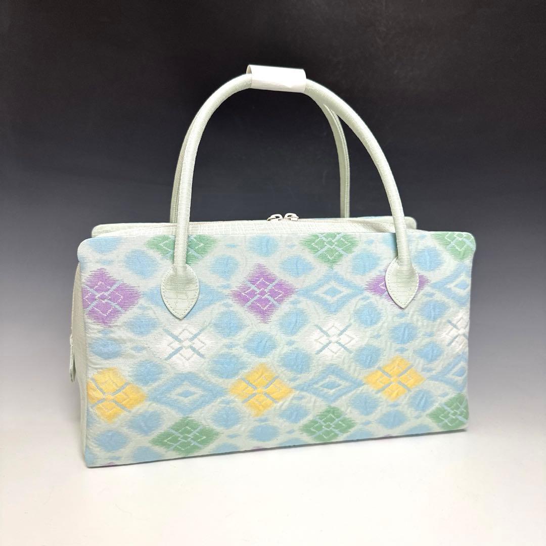 新品未使用 ！！特別セール！！京都 西陣 正絹 帯使用 利休バッグ　25033