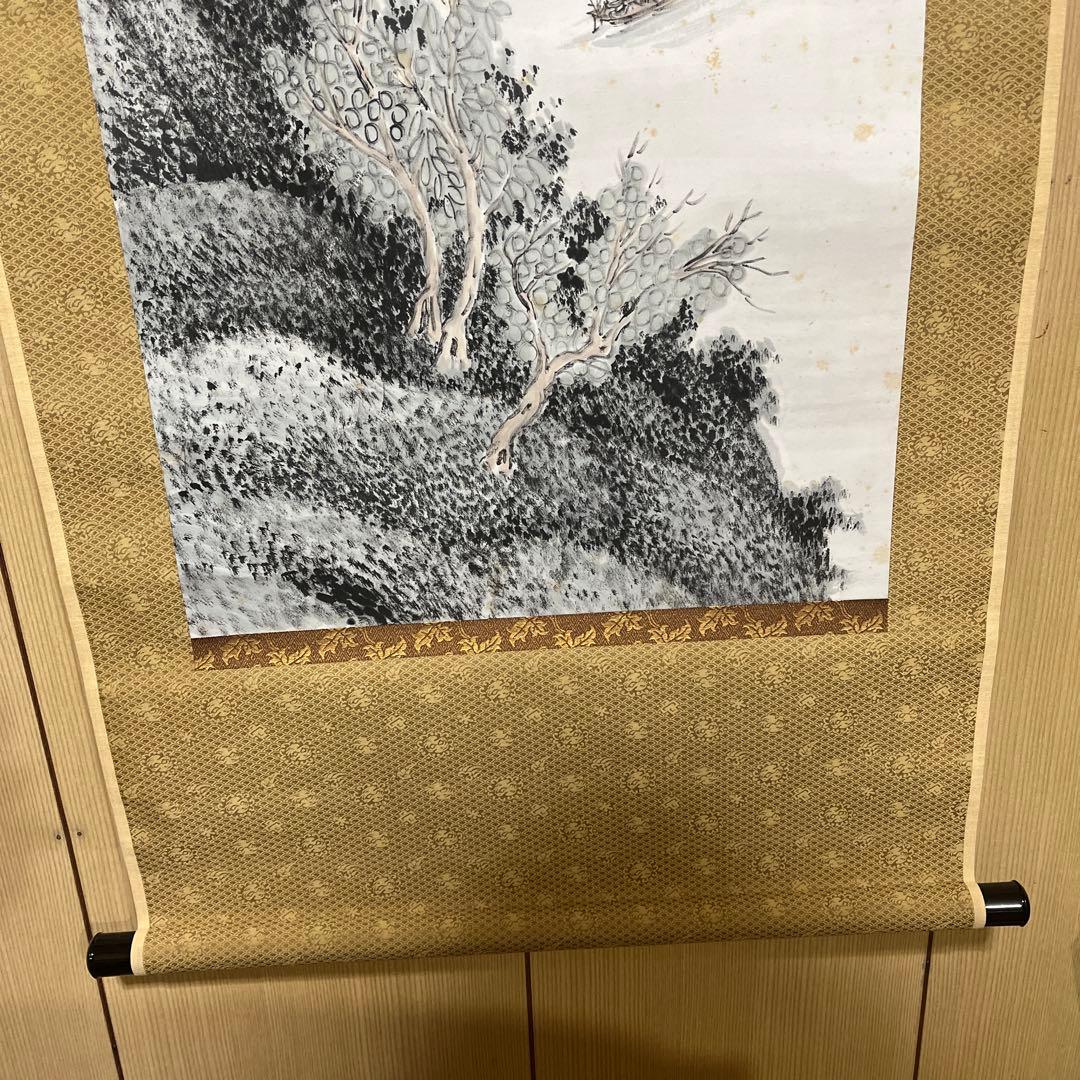 伊豆 海に面した民家 掛け軸 - メルカリ