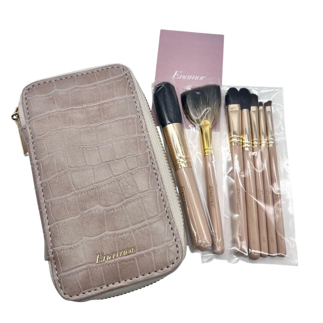 未使用✨Enamor エナモル　かじえり　熊野筆　メイクブラシセット　7本