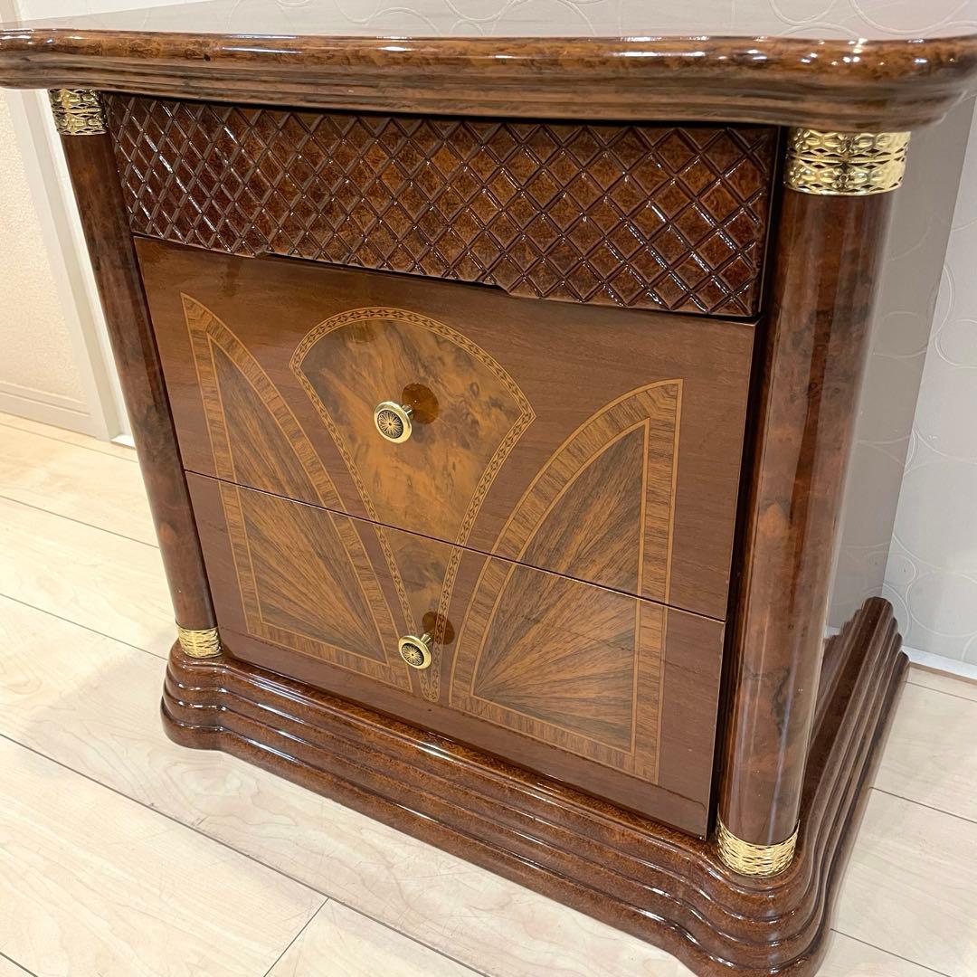 美品】イタリア製 サルタレッリ 象嵌 サイドチェスト 高級インテリア 収納