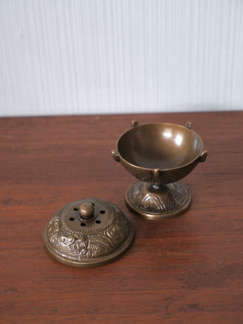 金谷浄雲作 唐銅 七種蓋置 銅製 金属工芸 茶道具 共箱