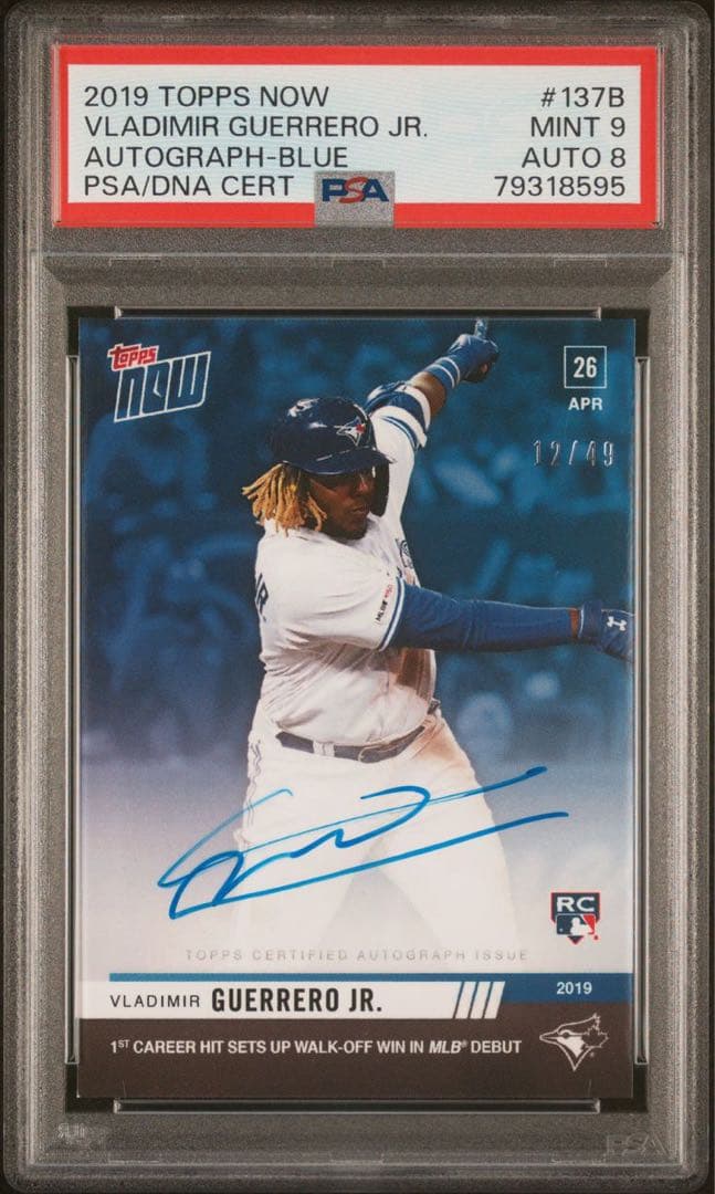 Topps Now ゲレーロ Jr. ルーキー直筆サインカード チームカラー青