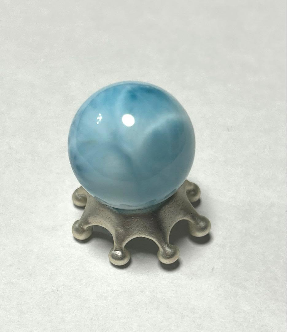 【匿名、即日発送】ラリマー　18ミリ　穴なし　台座付き