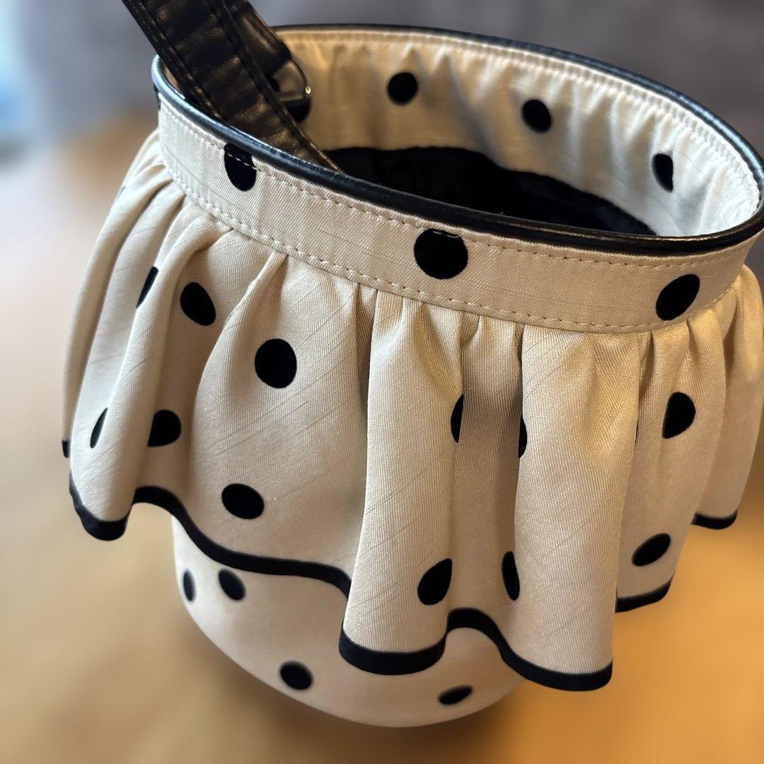 美品★定価3.8万★セツコサジテール　ドットシティ　ベージュ　ショルダーバッグ