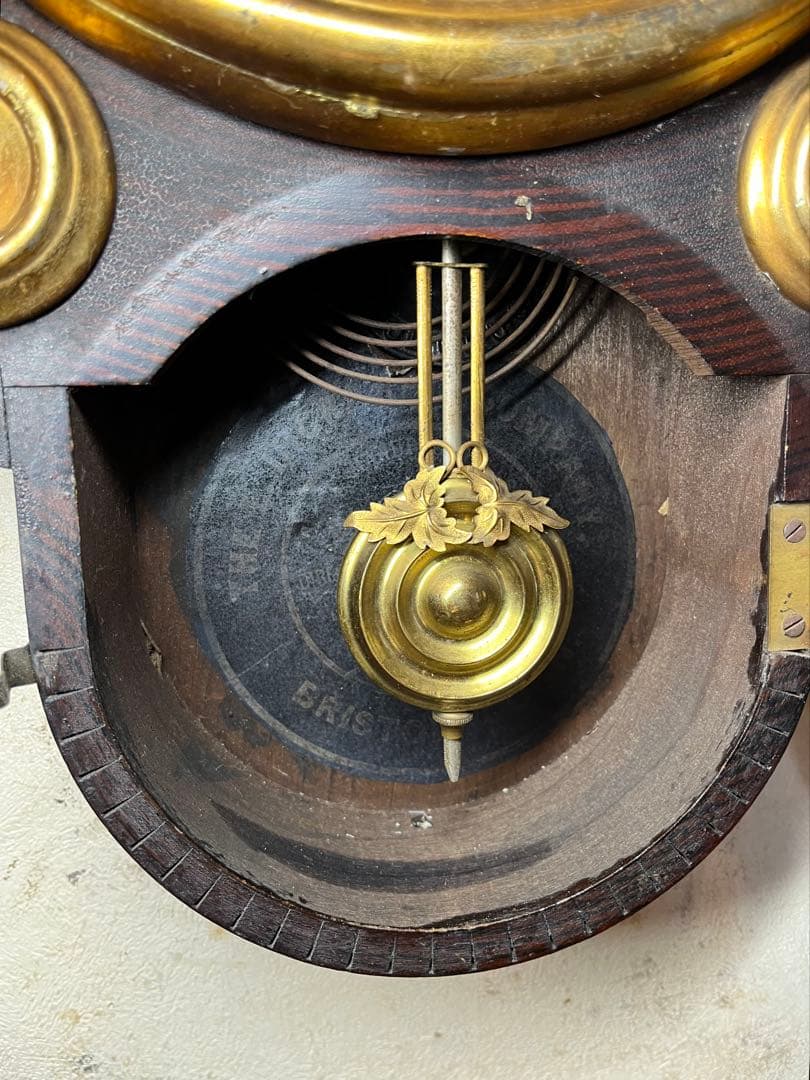 程度良！半打有！イングラハム 金ダルマ　柱時計　古時計　振り子　レトロ　精工舎