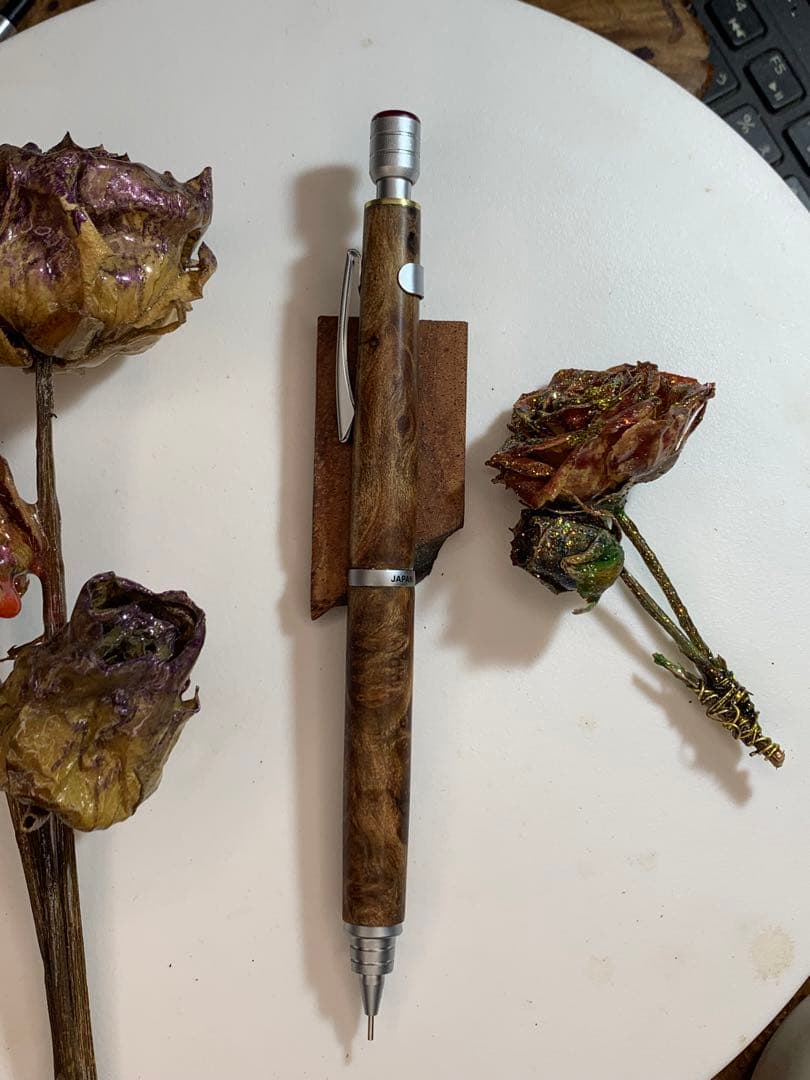 マーブル(黄金樟)S20シャープペンシル0.5mm泡杢&虎杢 工房 楔 0.5