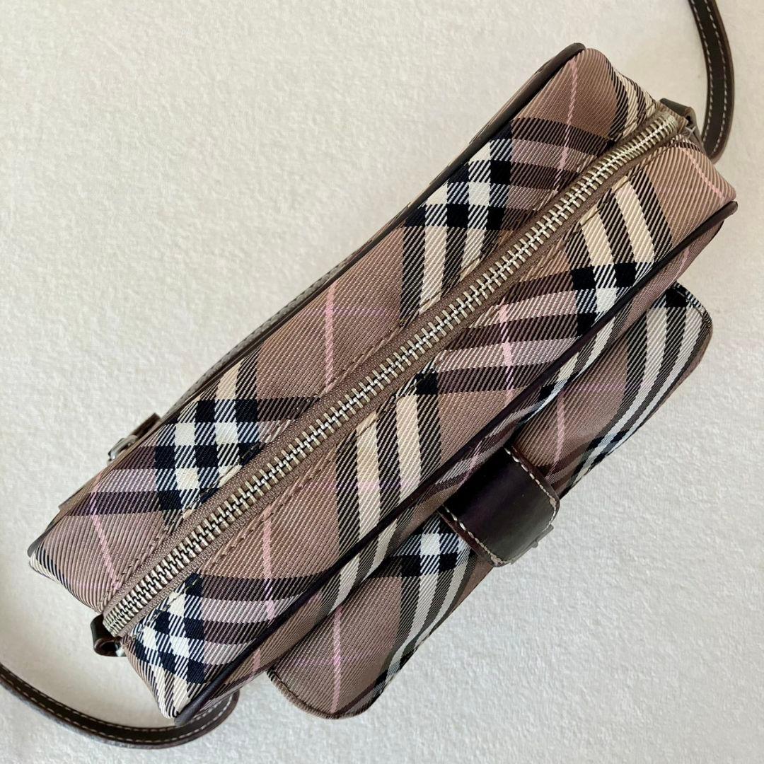 バーバリー ブルーレーベル ショルダーバッグ ポシェット ノバチェック ブラウン