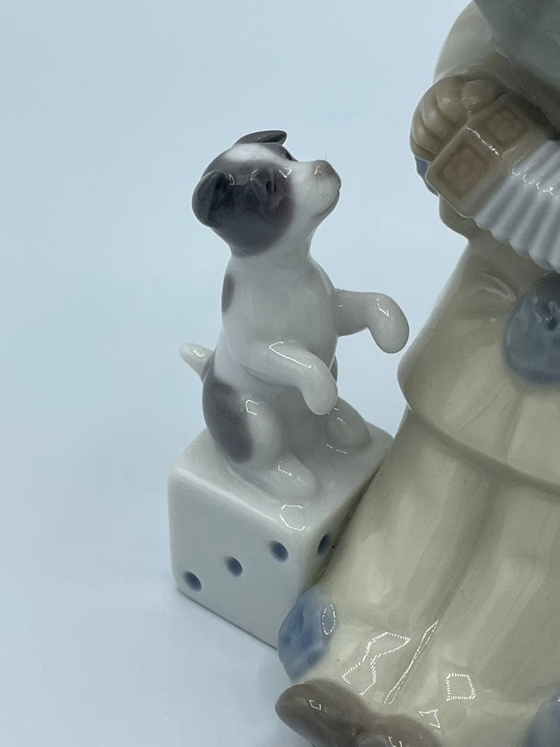 美品 LLADRO リヤドロ アコーディオンを持つピエロ フィギュリン