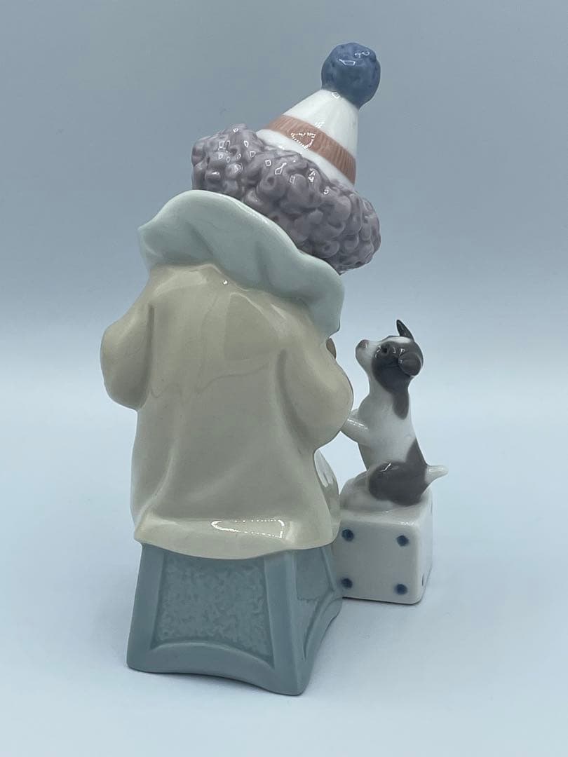 美品 LLADRO リヤドロ アコーディオンを持つピエロ フィギュリン