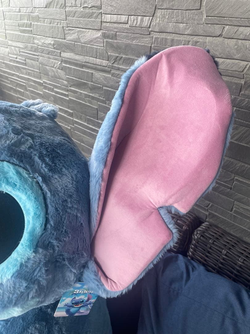 t*I様 スティッチ　巨大　ぬいぐるみ　コストコ　ブランケットつき