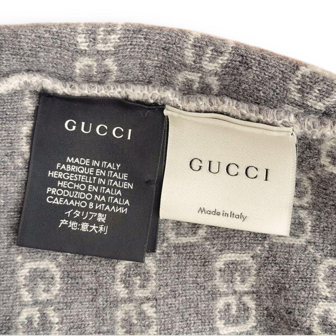 GUCCI GGロゴ ニット帽 グレー(頭の小さい人専用！)の通販はau PAY