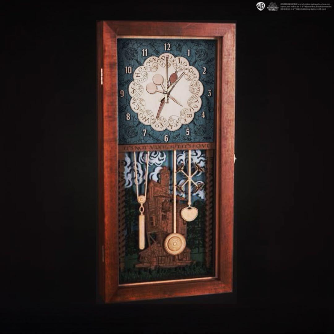 ハリーポッター公式品ウィーズリー家の木製掛け時計 レプリカ アンティーク 限定版