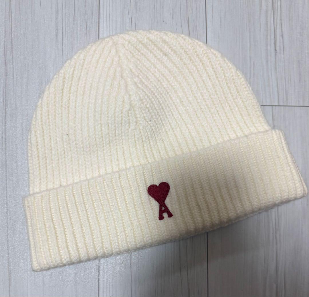 AMI PARIS アミパリス ハートロゴビーニー ニット帽 男女兼用 - メルカリ