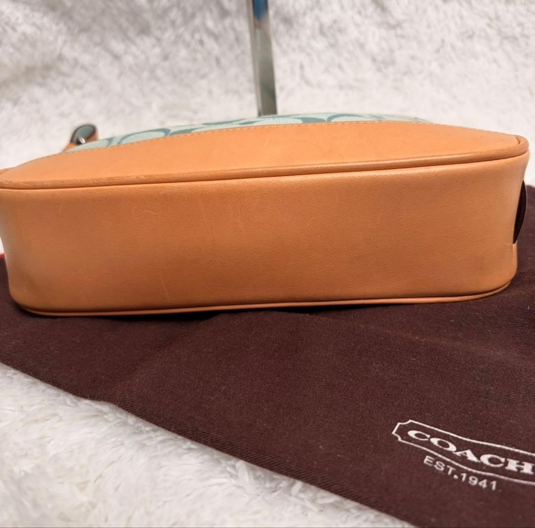 美品✨希少カラーコーチ COACH アクセサリーポーチ　シグネチャー　y2k