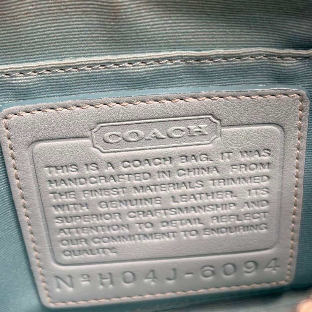 美品✨希少カラーコーチ COACH アクセサリーポーチ　シグネチャー　y2k