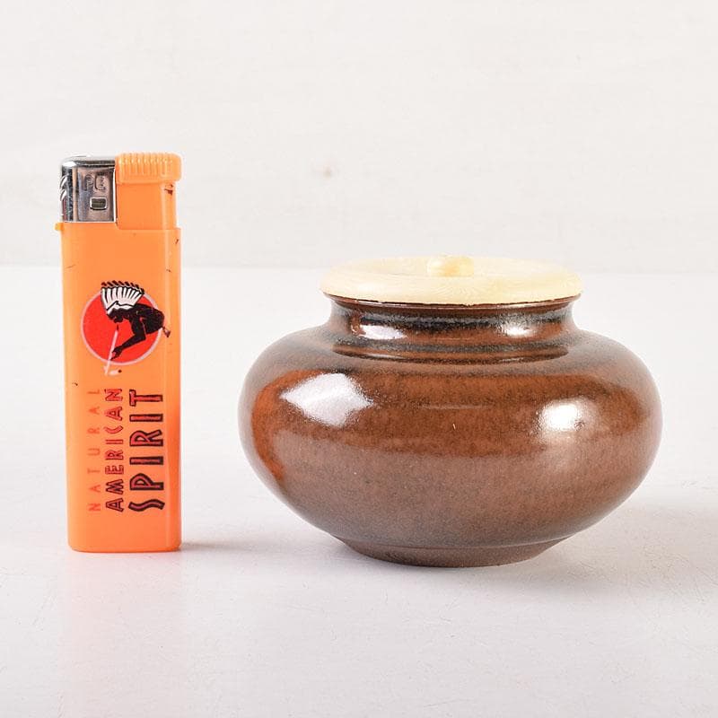 茶道具 京焼 笹田仁史造 大海茶入 宗薫緞子仕覆付 共箱 V