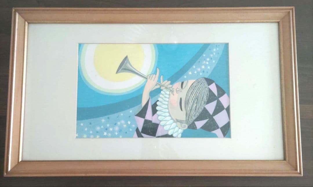 □⑧池田修三 【九月】 1982年 木版画 直筆サイン 版画 池田修三「笛