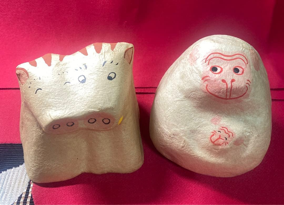 レア 上山張子 ぞう六 蔵六面工房 干支 張り子 置物 11干支 - メルカリ