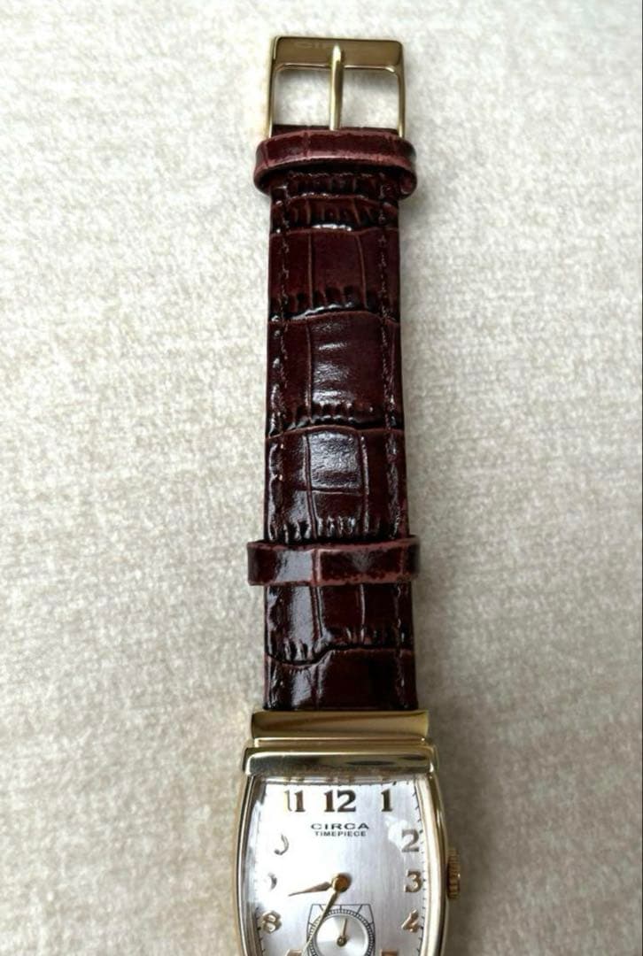 【電池交換済】CIRCA 23K GP サーカ腕時計 クォーツ　スモセコ