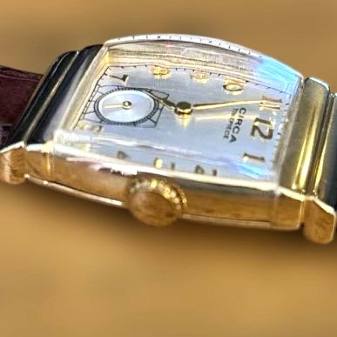 【電池交換済】CIRCA 23K GP サーカ腕時計 クォーツ　スモセコ