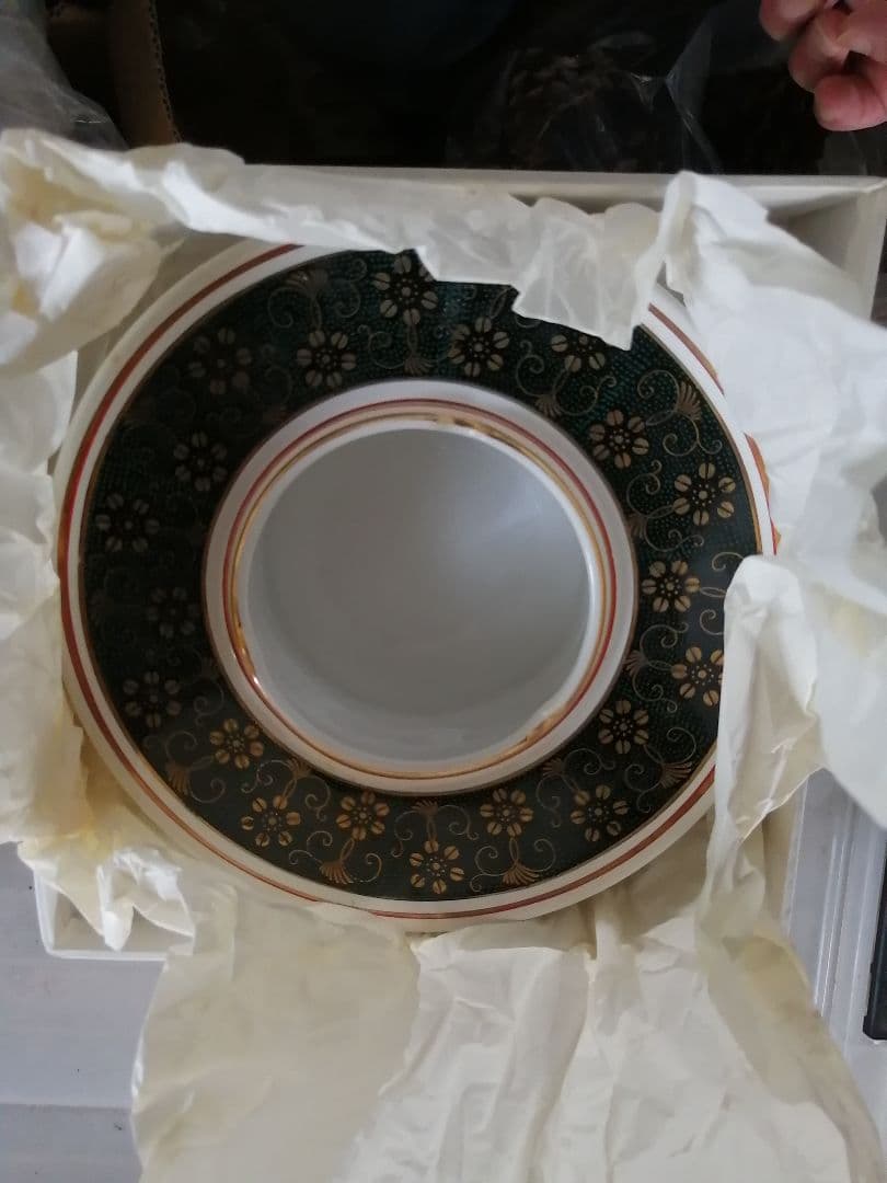 高級品‼️九谷焼 青粒鉄仙 7号灰皿 - メルカリ