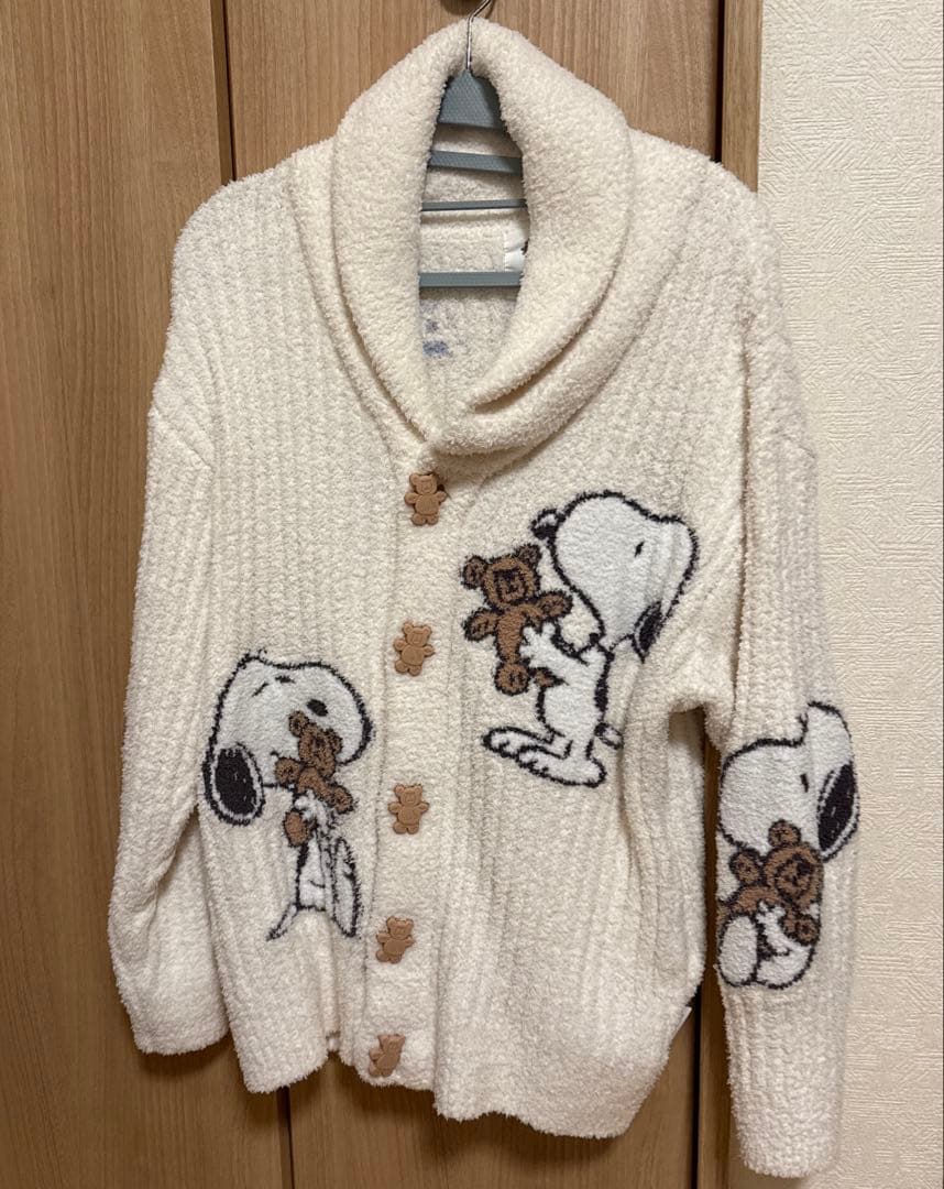 GELATO PIQUE スヌーピー ボアカーディガン