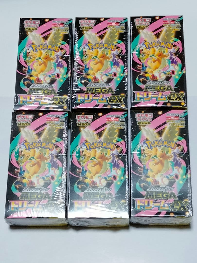 ポケモンカードゲーム MEGAドリームex シュリンク付き 6BOX