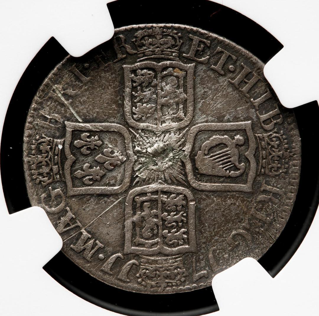 希少 NGC-VF イギリス アン女王 1711 4th bust 銀貨 希少 NGC-VF