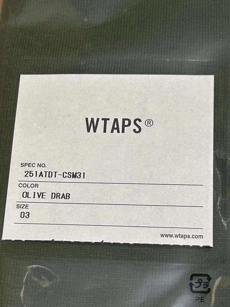 新品 WTAPS MUDDY/TANKTOP/COTTON オリーブドラブ L