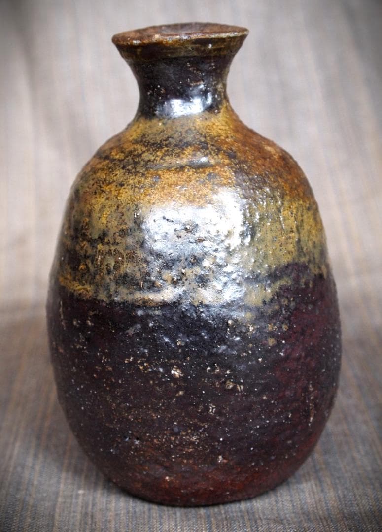 希少作★小山日出男★黒備前窯変徳利