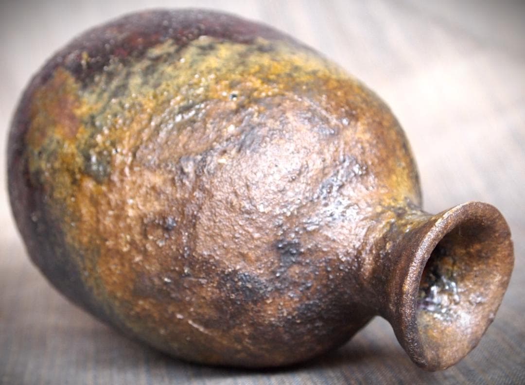 希少作★小山日出男★黒備前窯変徳利