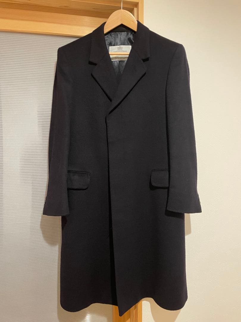 状態良好 アクアスキュータム チェスターコート カシミヤ 100