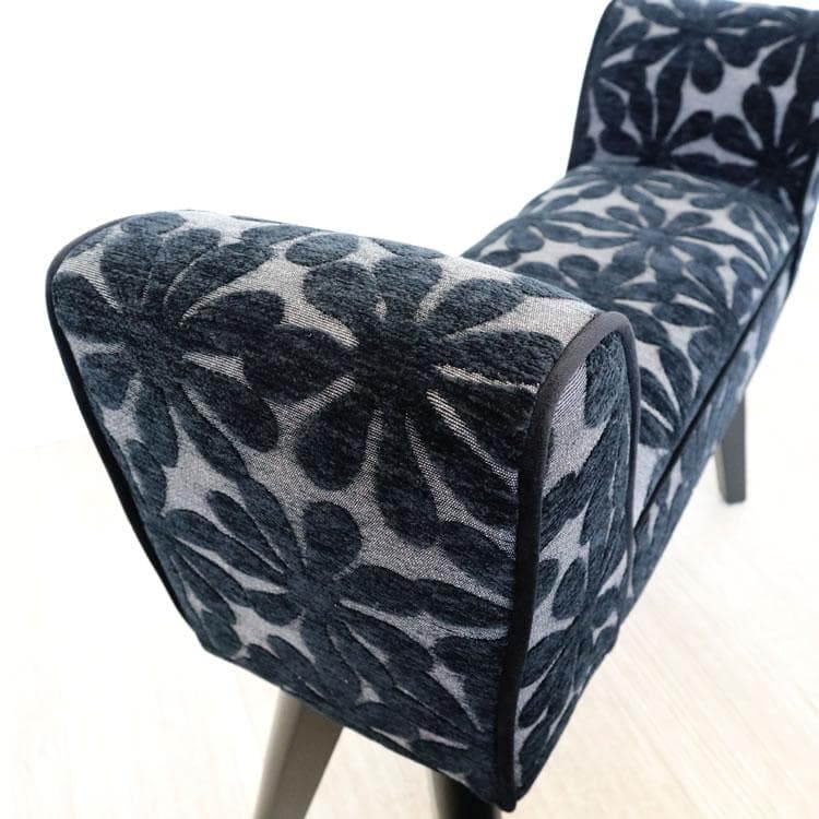 花柄スツール スリムタイプ 小型 奥行20cm