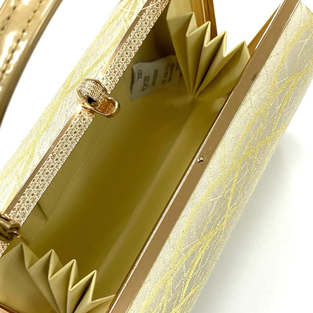 ☆新品未使用☆礼装用佐賀錦ゴールド系草履バッグセット　フリーサイズ