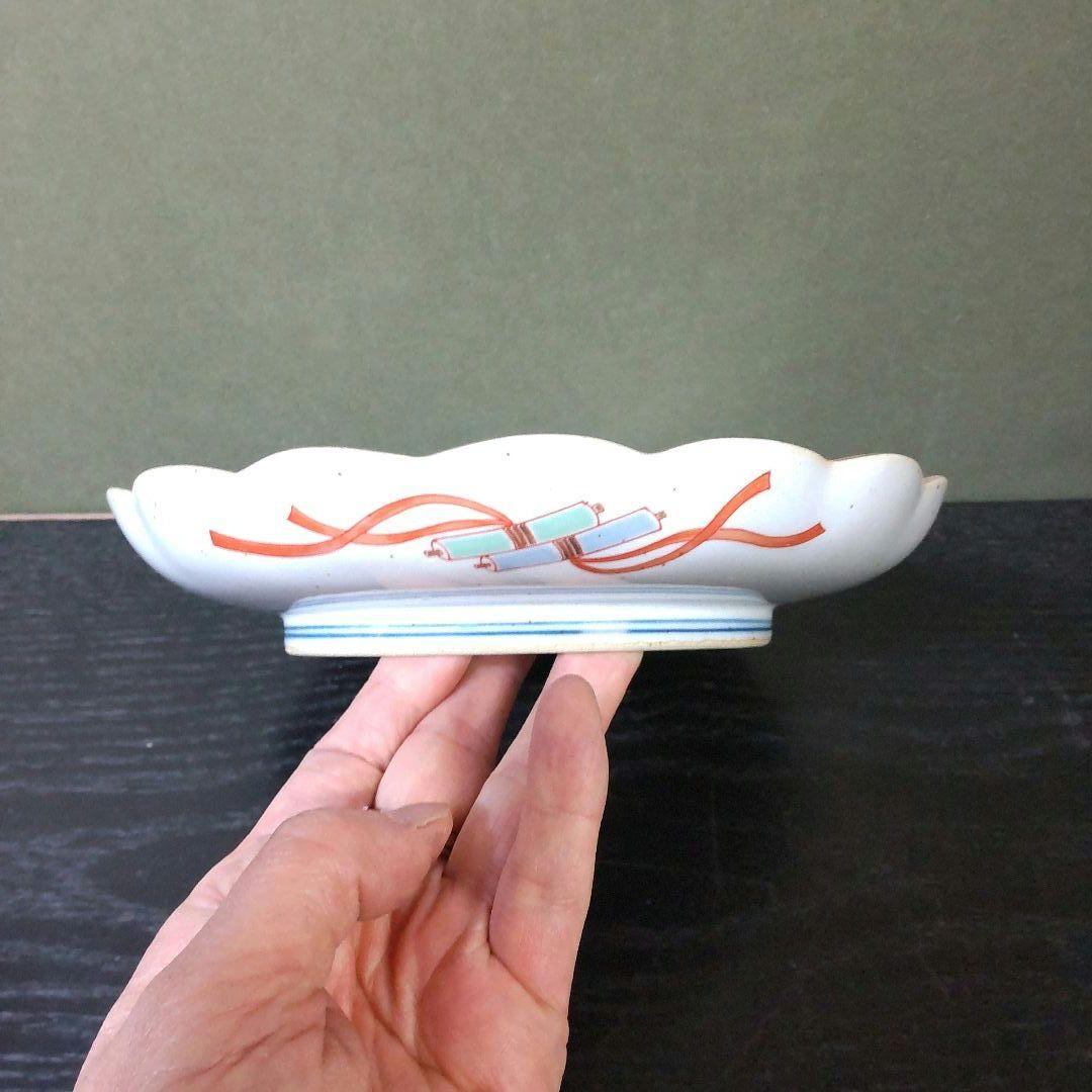 807）✿有田焼☆弥左衛門窯☆古伊万里写☆7号取皿揃☆破魔オマケ