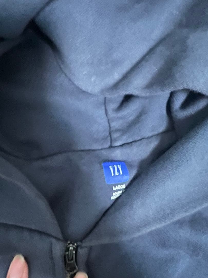 YZY ZIP UP HOODIE ネイビー　L