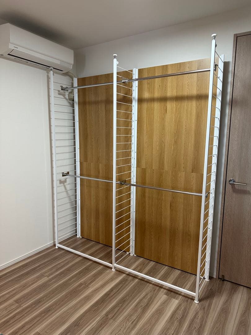 ディノス】間仕切り収納 ハンガー2段 幅90cm & 2段 連結用幅88cm