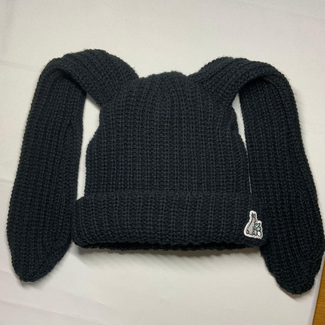 希少】 FR2 月桃 Bunny Ears Beanie ニット帽 ブラック