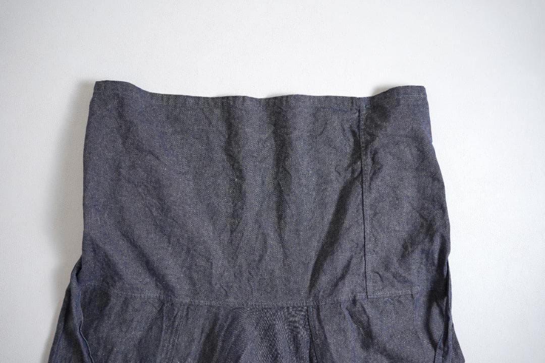 417u*ハトラ hatra コットン リネン 巻き ワイド パンツ.