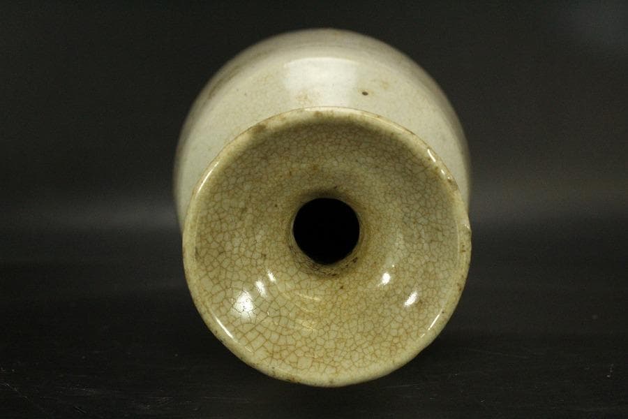 骨董 李朝 白磁 瓶 時代物(A445)