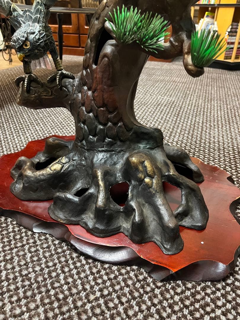 大幅お値引きしました！　鷹の置物　 金属製　 オブジェ　夫婦鷹　美品