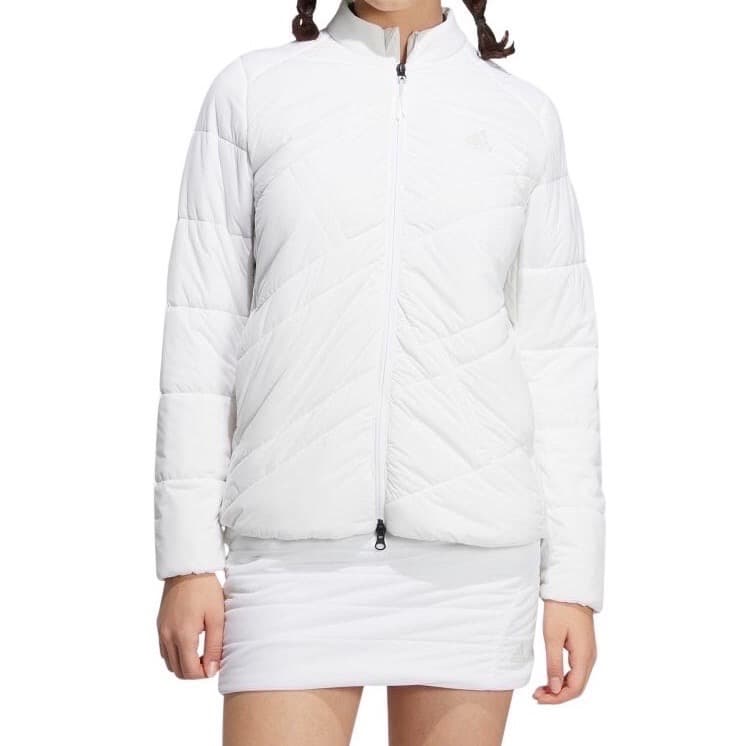 【L】秋冬 アディダス ゴルフ 保温 キルティング 中綿セットアップ