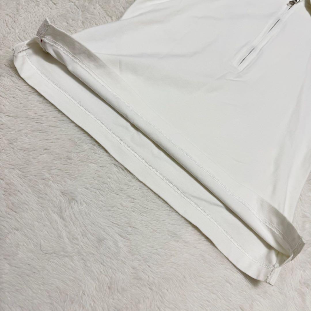 PRADA プラスポ 半袖 ポロシャツ ハーフジップ ゴールドライン ストレッチ