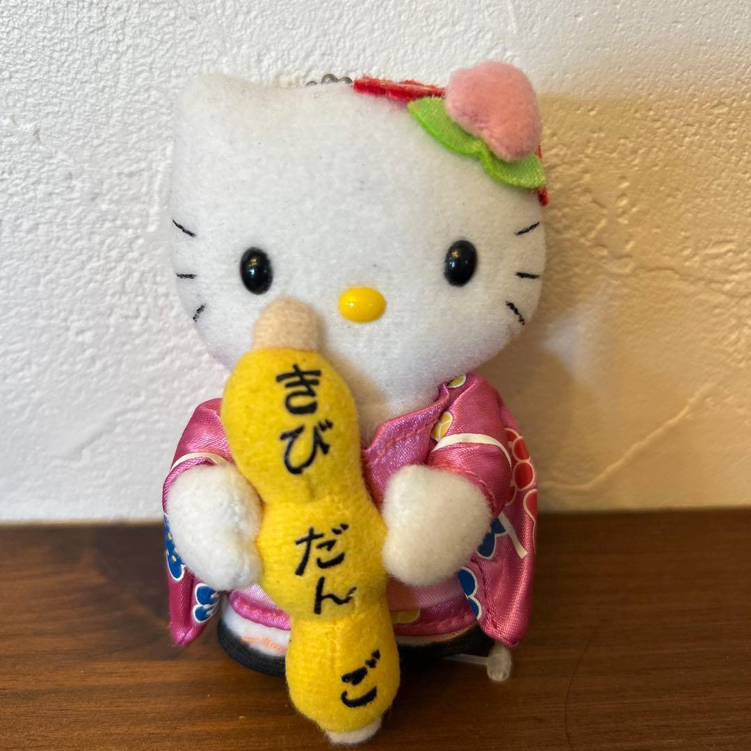 【希少】　きびだんごキティ　ご当地マスコット　きびだんご　岡山限定キティ 美品】ハローキティ ご当地キティ 岡山限定 きびだんごバージョン