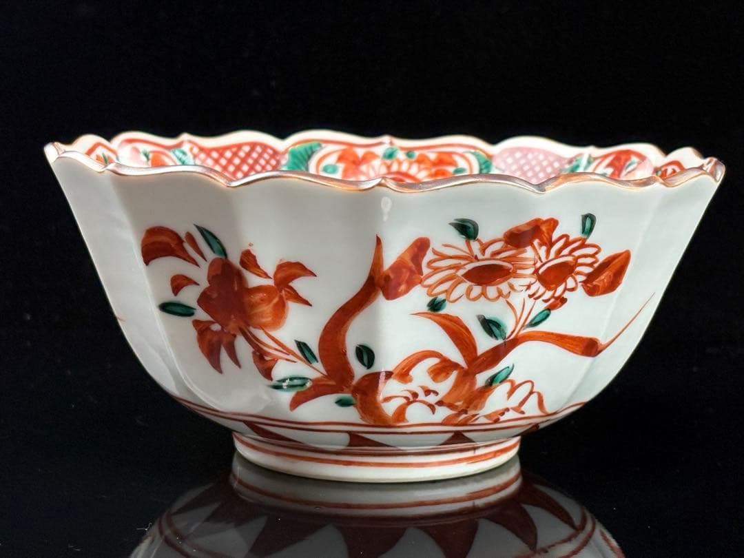 永楽善五郎】造 呉須赤絵 菓子鉢 大徳寺 小田雪窓筆 共箱共布R7112312